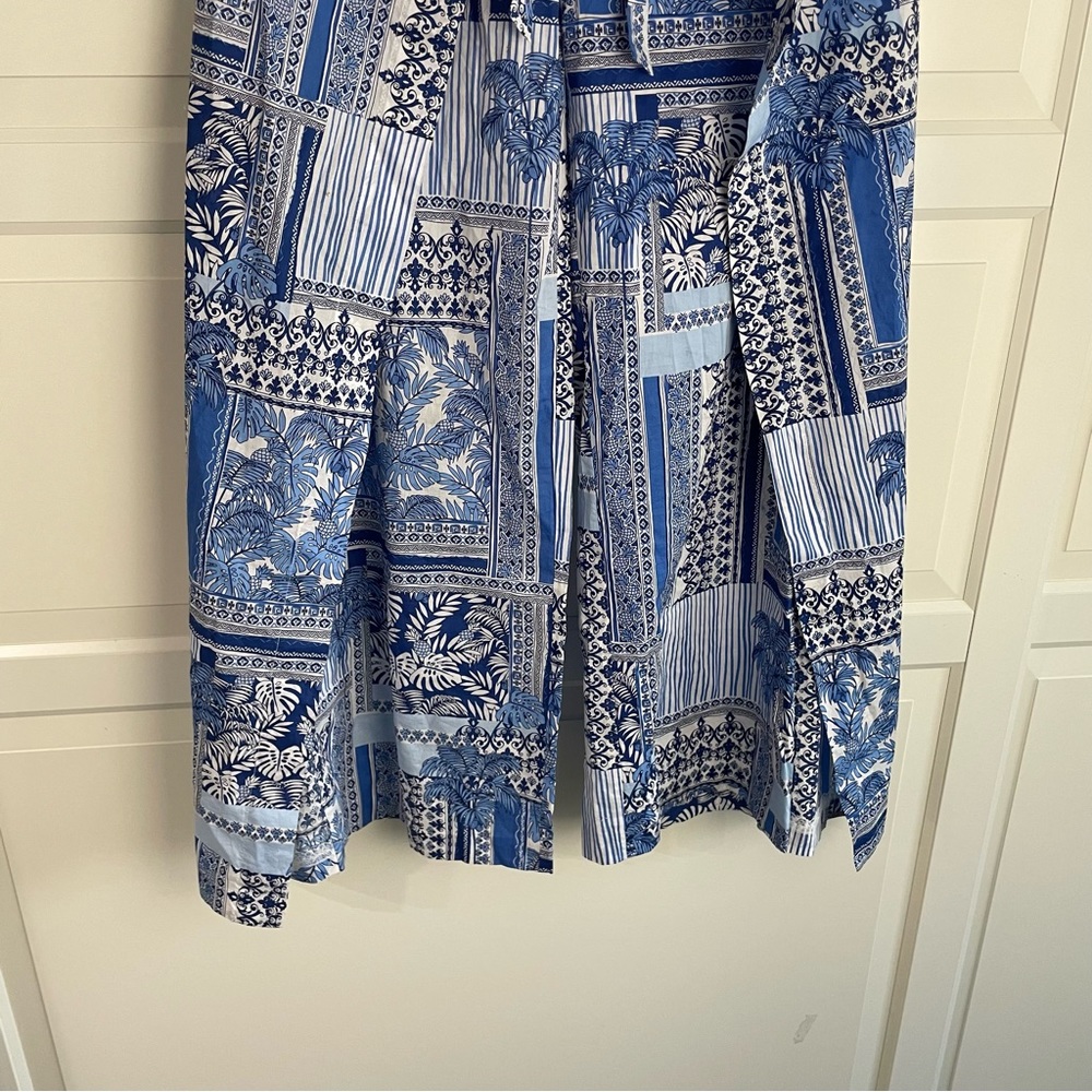 J. Mclaughlin Wide Leg Patchwork Print Palazzo Pa… - image 4